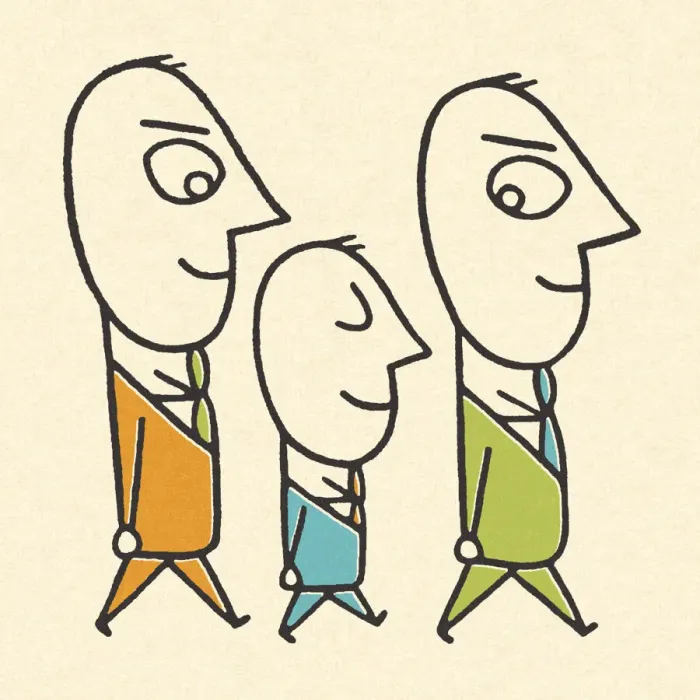 Framed Print : Three Businessmen Walking Framed Print : Three Businessmen Walking