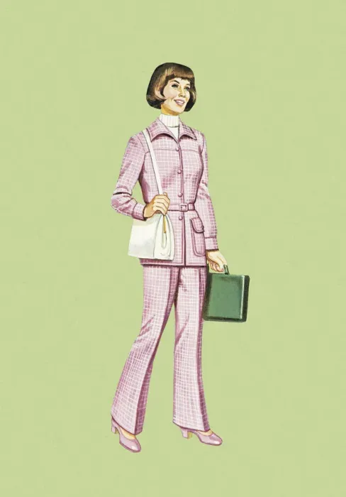 Framed Print : Businesswoman in Pink Pantsuit Framed Print : Businesswoman in Pink Pantsuit