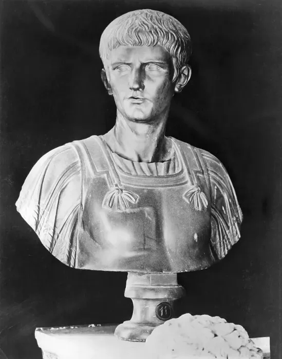 Framed Print : Bust of Caligula in Military Attire