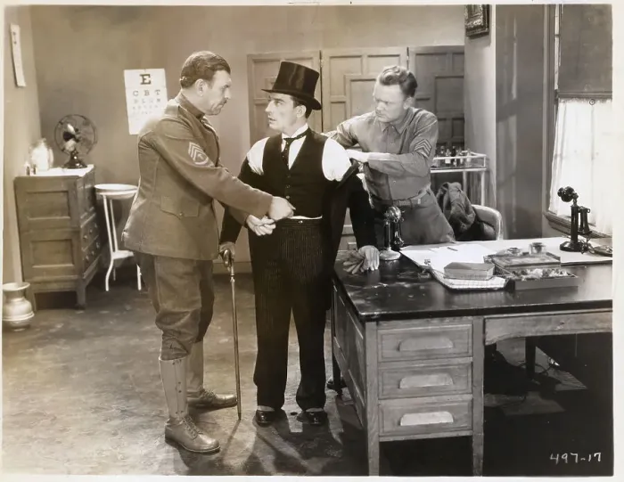 Framed Print : Buster Keaton In Doughboys Framed Print : Buster Keaton In Doughboys