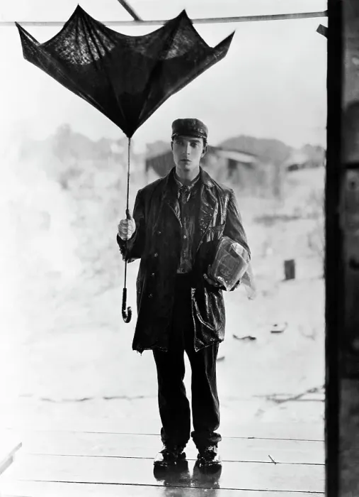 Framed Print : Buster Keaton Holding Broken Umbrella in Steamboat Bill, Jr Framed Print : Buster Keaton Holding Broken Umbrella in Steamboat Bill, Jr