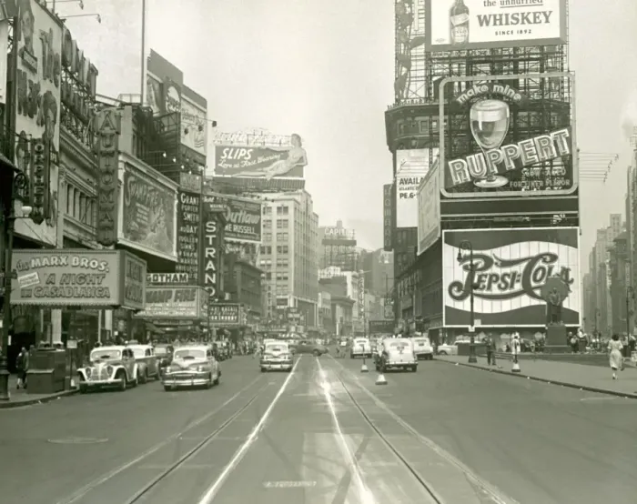 Framed Print : Busy city street with traffic