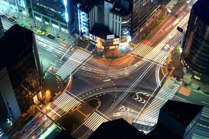 Framed Print : Busy crossing night Framed Print : Busy crossing night