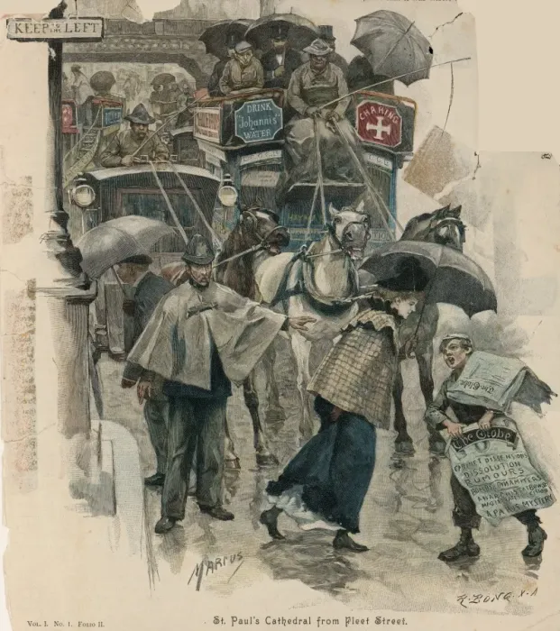 Framed Print : Busy Fleet Street Framed Print : Busy Fleet Street