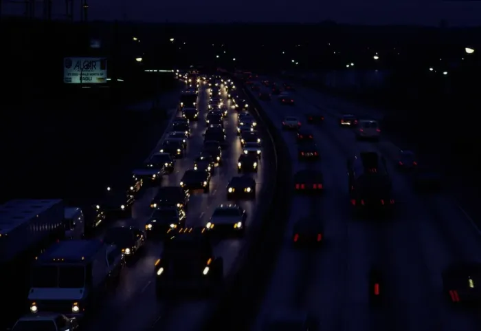 Framed Print : Busy highway at night Framed Print : Busy highway at night