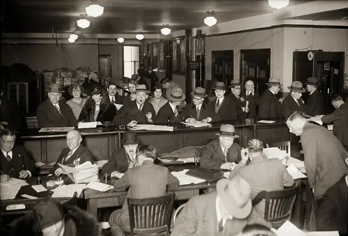Framed Print : Busy IRS Office as People File Taxes Framed Print : Busy IRS Office as People File Taxes