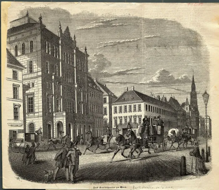 Framed Print : Busy Street Outside of Karlstheater in Vienna Framed Print : Busy Street Outside of Karlstheater in Vienna
