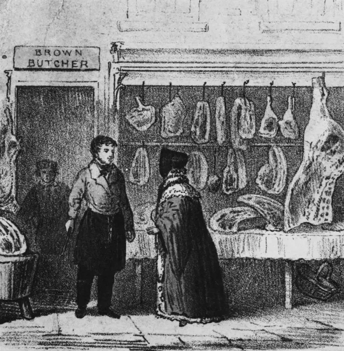 Framed Print : Butchers Shop Framed Print : Butchers Shop