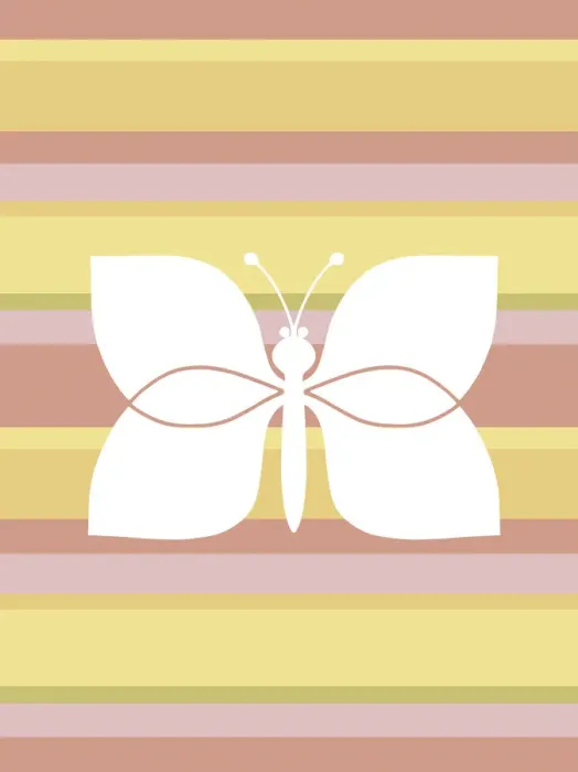 Framed Print : Butterfly on Striped Background
