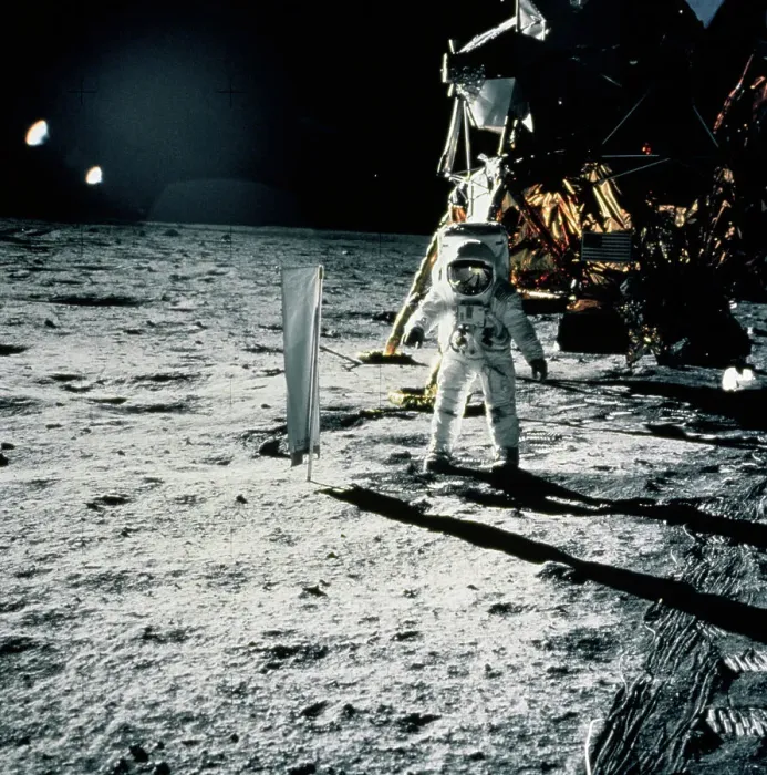 Framed Print : Buzz Aldrin on the Moon Framed Print : Buzz Aldrin on the Moon