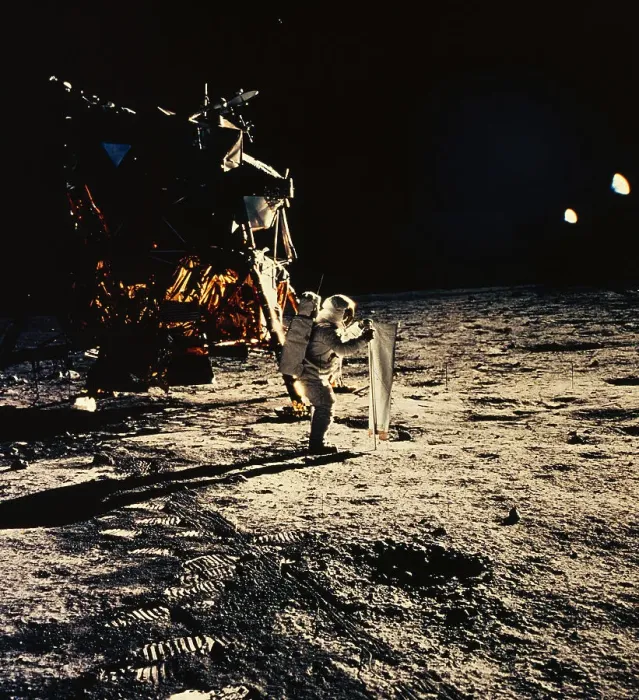Framed Print : Buzz Aldrin on the Moon