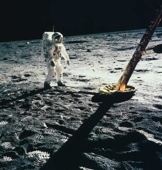 Framed Print : Buzz Aldrin Walking Near the Lunar Module Framed Print : Buzz Aldrin Walking Near the Lunar Module