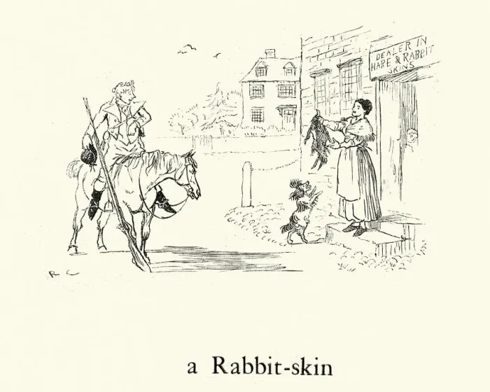 Framed Print : Bye, baby Bunting, Nursery Rhyme, Gone to fetch a rabbit skin