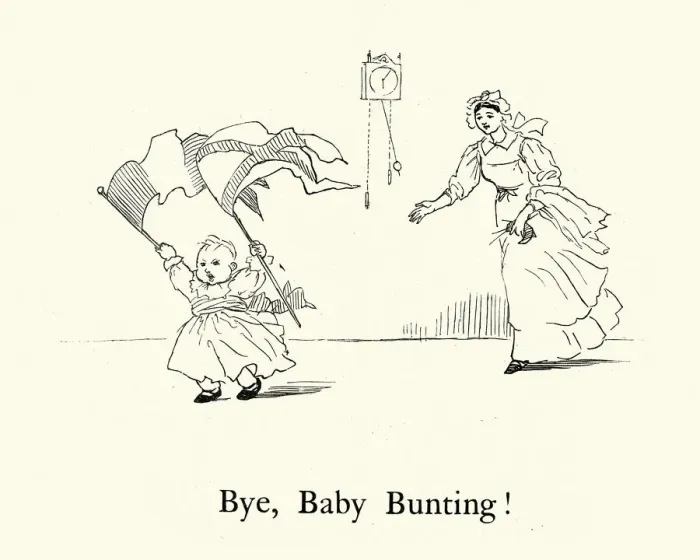 Framed Print : Bye, baby Bunting, Nursery Rhyme Framed Print : Bye, baby Bunting, Nursery Rhyme