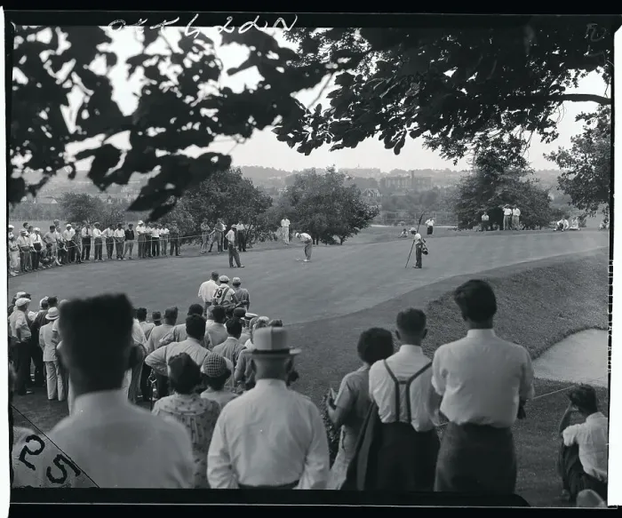 Framed Print : Byron Nelson Putting at PGA Championship Tournament Framed Print : Byron Nelson Putting at PGA Championship Tournament