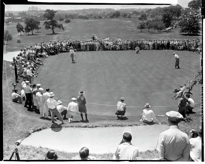 Framed Print : Byron Nelson Putting on Seventh Green Framed Print : Byron Nelson Putting on Seventh Green