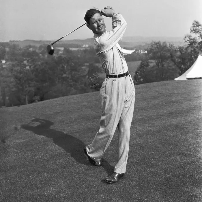Framed Print : Byron Nelson Swinging Golf Club Framed Print : Byron Nelson Swinging Golf Club