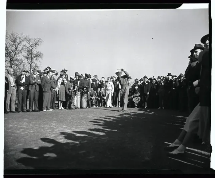 Framed Print : Byron Nelson Teeing Off Framed Print : Byron Nelson Teeing Off
