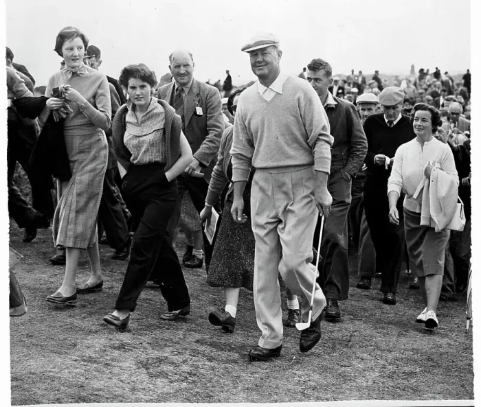 Framed Print : Byron Nelson Walking with Fans Framed Print : Byron Nelson Walking with Fans