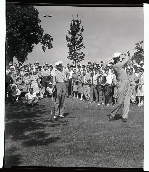 Framed Print : Byron Nelson Watching Craig Wood Tee Off Framed Print : Byron Nelson Watching Craig Wood Tee Off