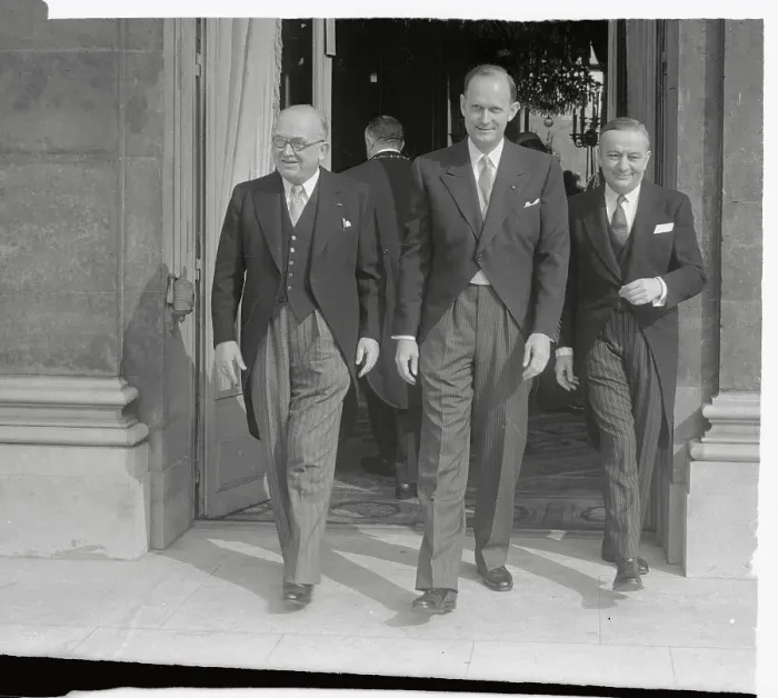 Framed Print : C. Douglas Dillon Walking with Others Framed Print : C. Douglas Dillon Walking with Others