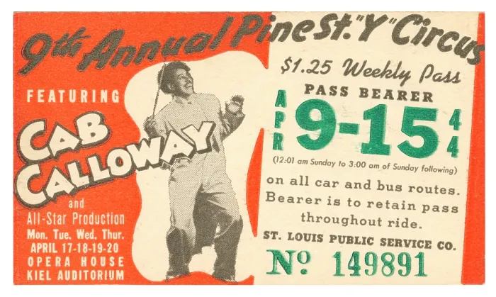 Framed Print : Cab Calloway Transit Pass