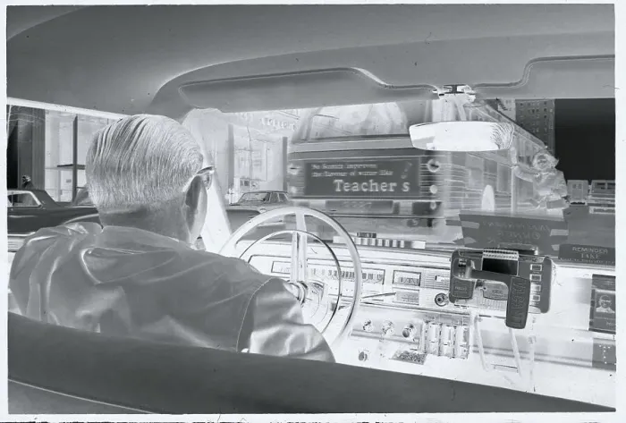 Framed Print : Cab Driver with Ownership Sign in His Window