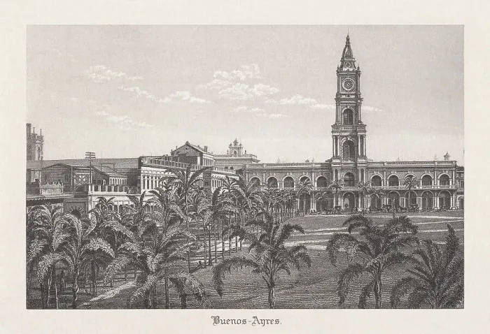 Framed Print : Cabildo and Plaza de Mayo in Buenos Aires, published 1889 Framed Print : Cabildo and Plaza de Mayo in Buenos Aires, published 1889