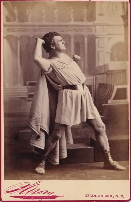 Framed Print : Cabinet card portrait of Frank C Bangs in Shakespeare's Julius Caesar, ca 1885 Framed Print : Cabinet card portrait of Frank C Bangs in Shakespeare's Julius Caesar, ca 1885