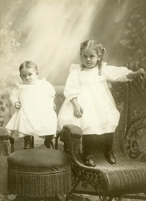 Framed Print : Cabinet card portrait of siblings in studio, Lowell, Massachusetts, 1880s Framed Print : Cabinet card portrait of siblings in studio, Lowell, Massachusetts, 1880s