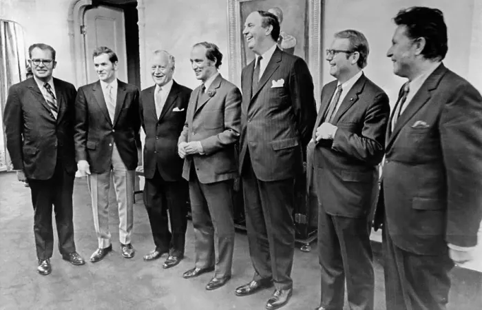 Framed Print : Cabinet Members Posing Together Framed Print : Cabinet Members Posing Together