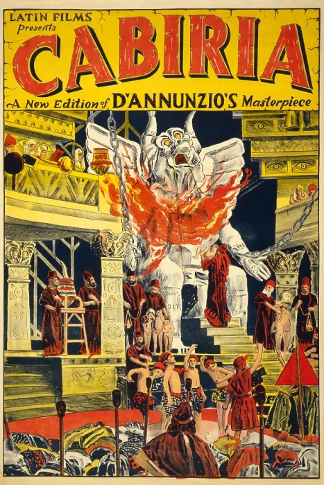 Framed Print : Cabiria. UNITED STATES - CIRCA 1914: A silent era film poster featuring Framed Print : Cabiria. UNITED STATES - CIRCA 1914: A silent era film poster featuring