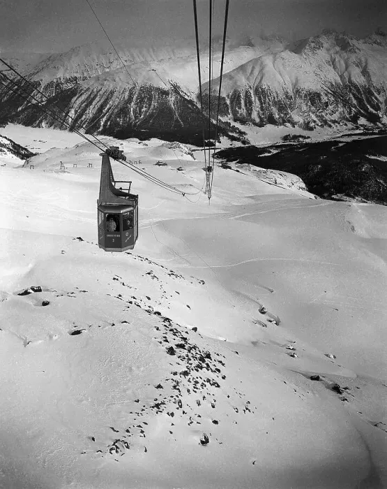 Framed Print : Cable Car Descending from Mountain Framed Print : Cable Car Descending from Mountain