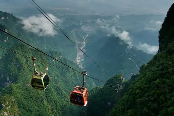 Framed Print : The cable cars to the top of MT. Tianmen Framed Print : The cable cars to the top of MT. Tianmen