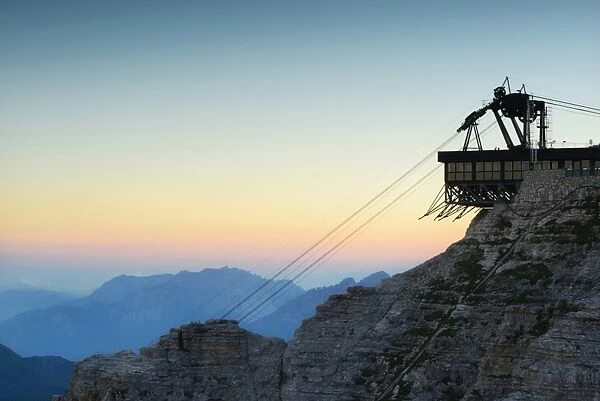 Cable lift on Sass Pordoi, 2950m, Dolomites
