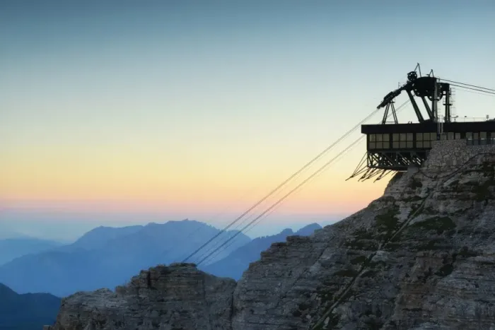 Framed Print : Cable lift on Sass Pordoi, 2950m, Dolomites Framed Print : Cable lift on Sass Pordoi, 2950m, Dolomites