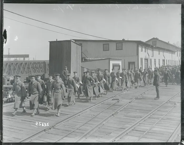 Framed Print : Cadets Leaving Building Framed Print : Cadets Leaving Building
