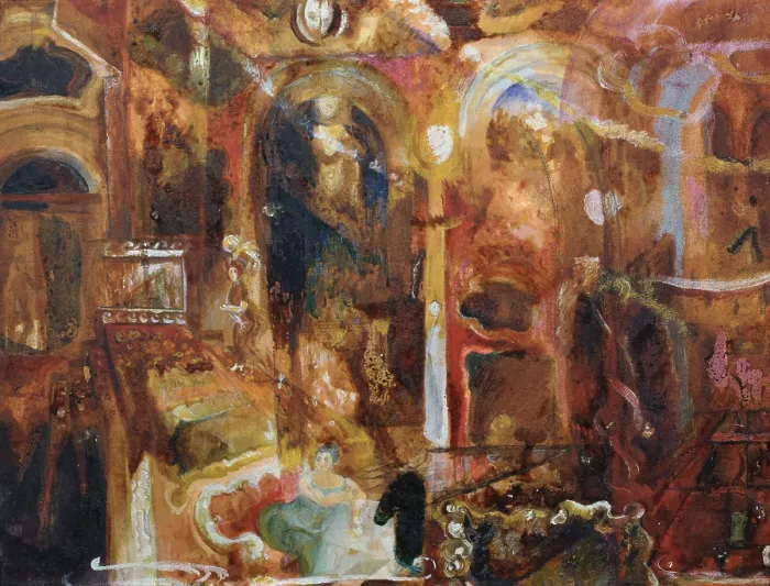 Framed Print : Café. Artist: Yakulov, Georgi Bogdanovich (1884-1928) Framed Print : Café. Artist: Yakulov, Georgi Bogdanovich (1884-1928)