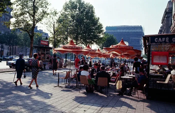 Framed Print : Cafe and Street Scene Framed Print : Cafe and Street Scene