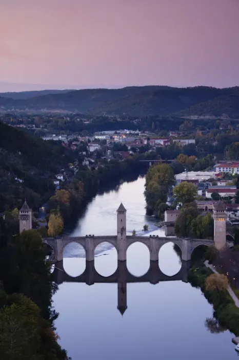 Framed Print : Cahors, Pont Valentre, midieval bridge
