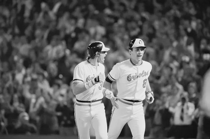 Framed Print : Cal Ripken, Jr. and Gary Roenicke Framed Print : Cal Ripken, Jr. and Gary Roenicke