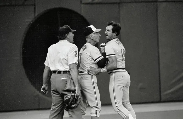 Framed Print : Cal Ripken, Sr. Grabbing Freddie Lynn Framed Print : Cal Ripken, Sr. Grabbing Freddie Lynn