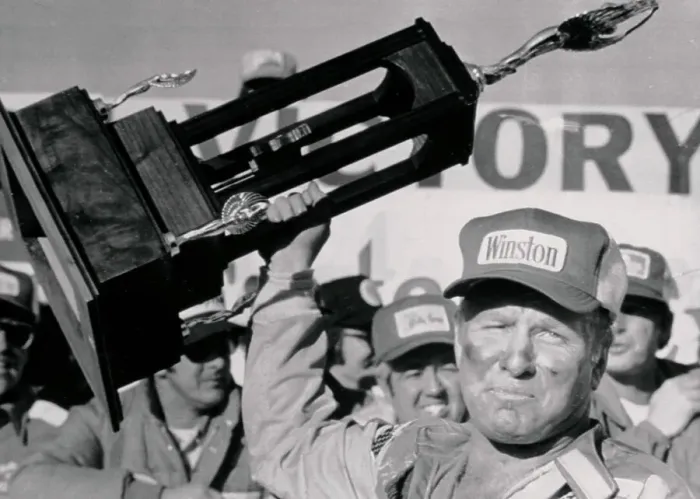 Framed Print : Cale Yarborough Winning the Daytona 500