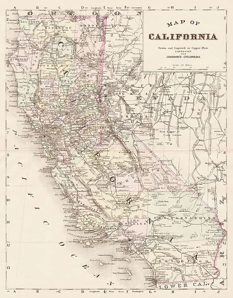 California map 1893