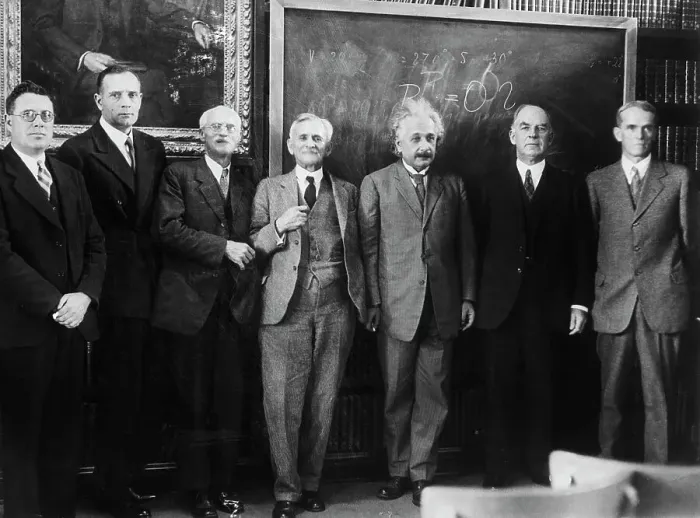 Framed Print : California Scientists Meeting Einstein