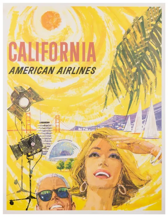 Framed Print : California Travel Poster