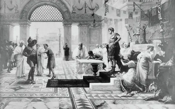 Framed Print : Caligula Choosing Gladiator in His Court