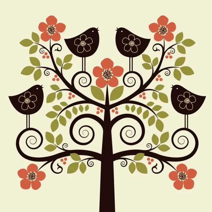 Framed Print : Four Calling Birds Framed Print : Four Calling Birds