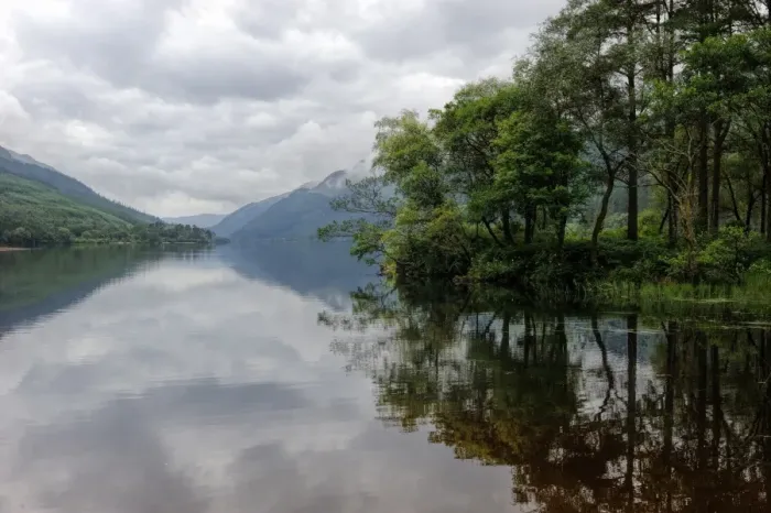 Framed Print : Calm Loch. This is the view from Dornoch Point on Loch Eck looking south Framed Print : Calm Loch. This is the view from Dornoch Point on Loch Eck looking south