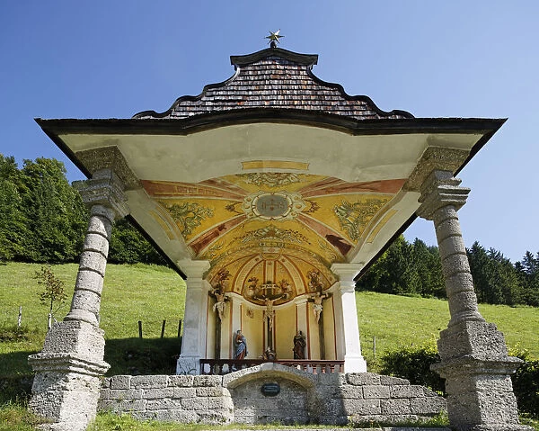 Calvary Chapel on Kunterweg, Ramsau bei Berchtesgaden, Berchtesgadener Land, Upper Bavaria, Bavaria, Germany, Europe, PublicGround